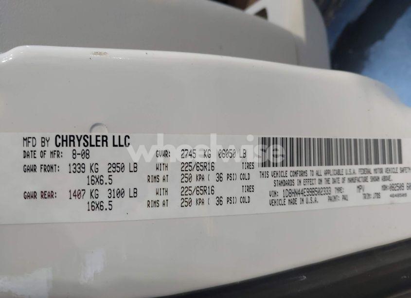 Photo 9 of 2009 Dodge Grand CARAVAN SE (VIN 1D8HN44E99B502333)