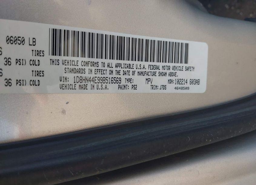 Photo 9 of 2009 Dodge Grand CARAVAN SE (VIN 1D8HN44E99B516569)