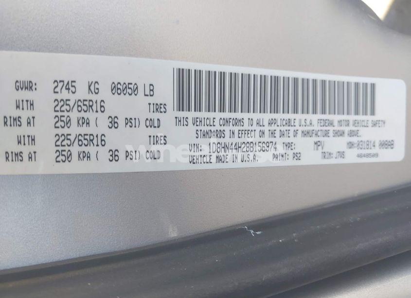 Photo 9 of 2008 Dodge Grand CARAVAN SE (VIN 1D8HN44H28B156974)