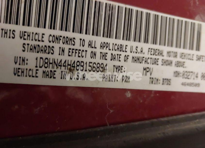 Photo 9 of 2008 Dodge Grand CARAVAN SE (VIN 1D8HN44H48B156894)