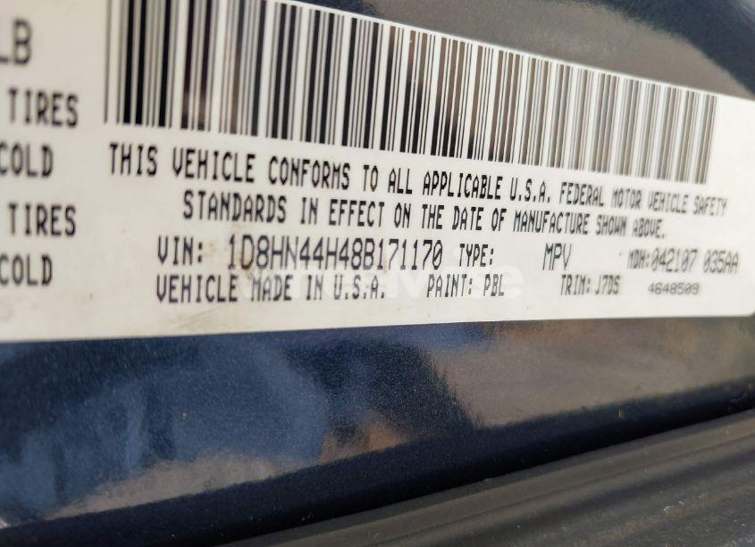 Photo 9 of 2008 Dodge Grand CARAVAN SE (VIN 1D8HN44H48B171170)