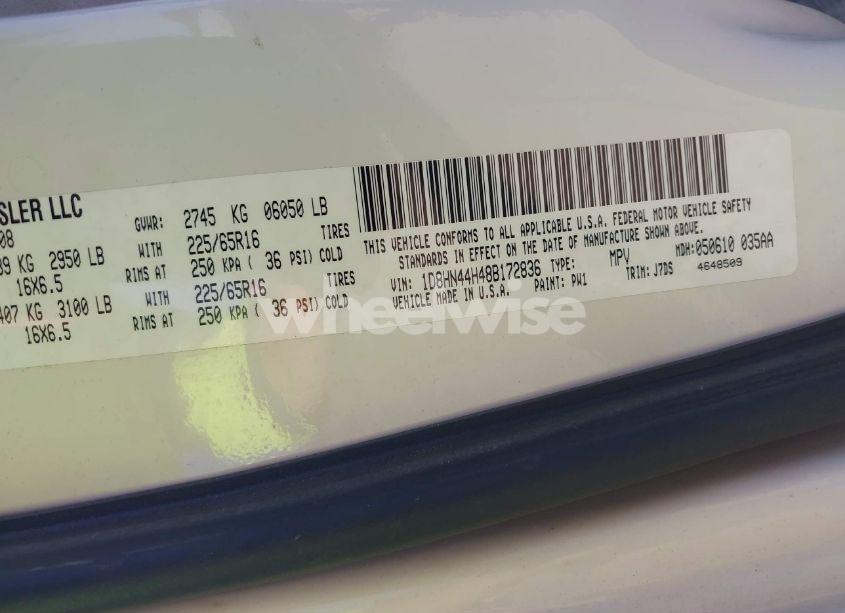 Photo 9 of 2008 Dodge Grand CARAVAN SE (VIN 1D8HN44H48B172836)