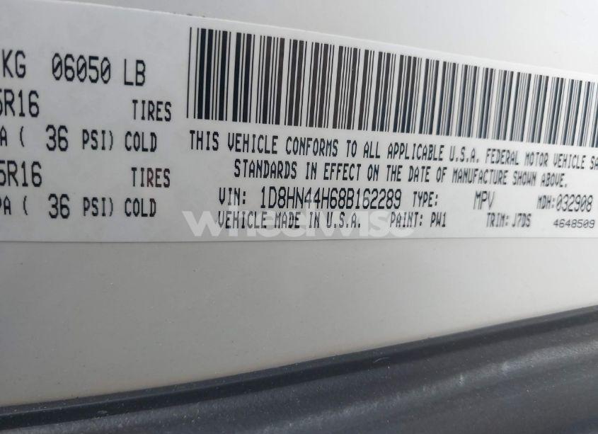 Photo 9 of 2008 Dodge Grand CARAVAN SE (VIN 1D8HN44H68B162289)