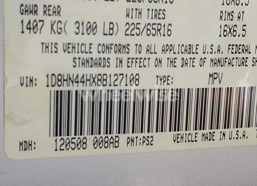 Photo 9 of 2008 Dodge Grand CARAVAN SE (VIN 1D8HN44HX8B127108)