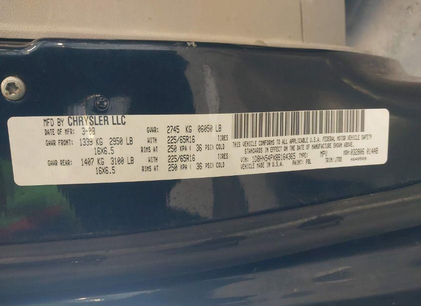 Photo 9 of 2008 Dodge Grand CARAVAN SXT (VIN 1D8HN54PX8B164365)