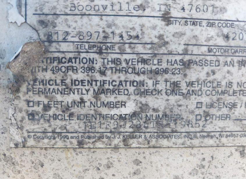 Photo 9 of 1996 East Manufacturing DUMP (VIN 1E1F9U286TRH19852)