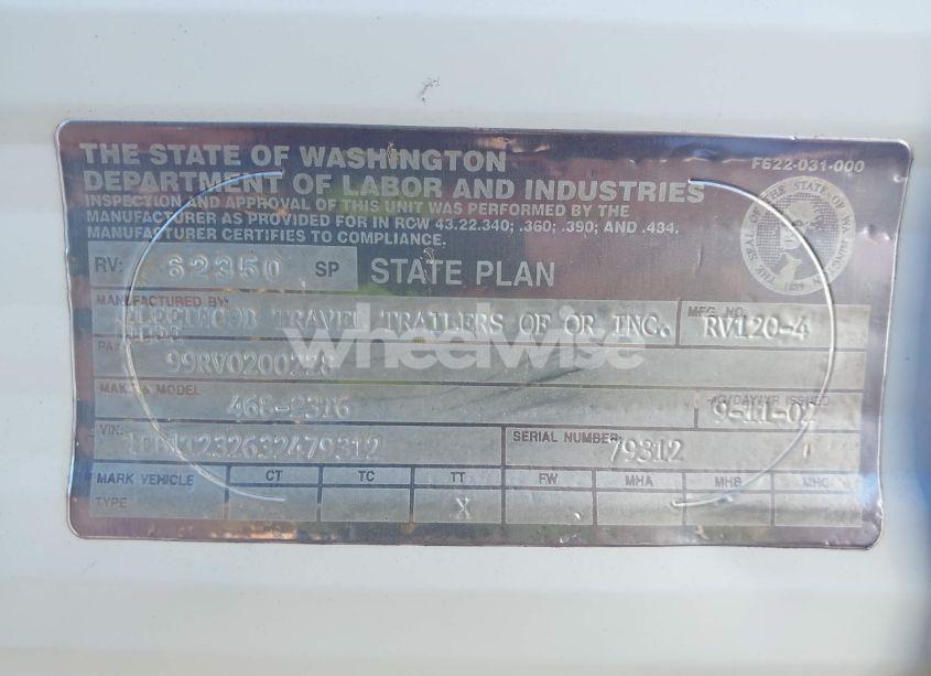 Photo 9 of 2003 Fleetwood Pioneer 23' BUMPER PULL (VIN 1EB1T232632479312)