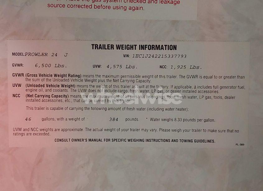 Photo 9 of 2001 Fleetwood Prowler (VIN 1EC1J242215337793)