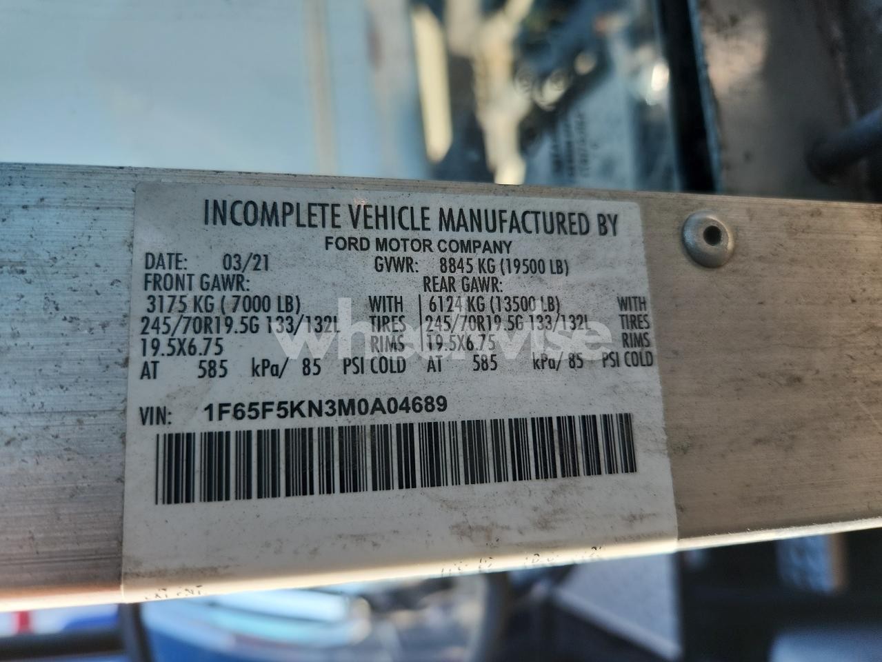 Photo 13 of 2021 FORD F59 (VIN 1F65F5KN3M0A04689)