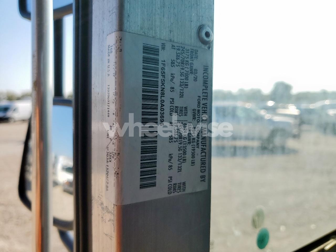 Photo 13 of 2020 FORD F59 (VIN 1F65F5KN8L0A03696)