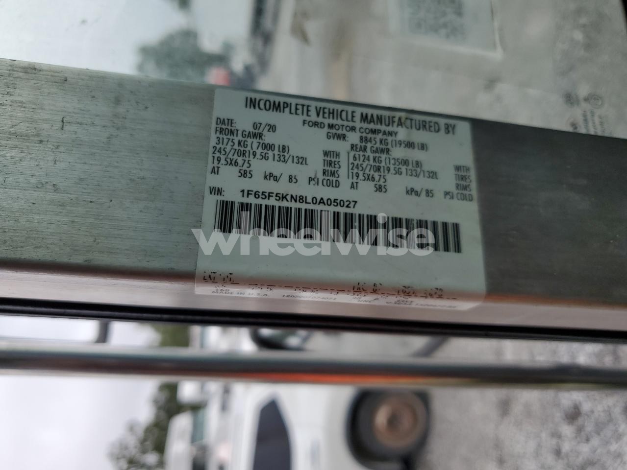 Photo 12 of 2020 FORD F59 (VIN 1F65F5KN8L0A05027)