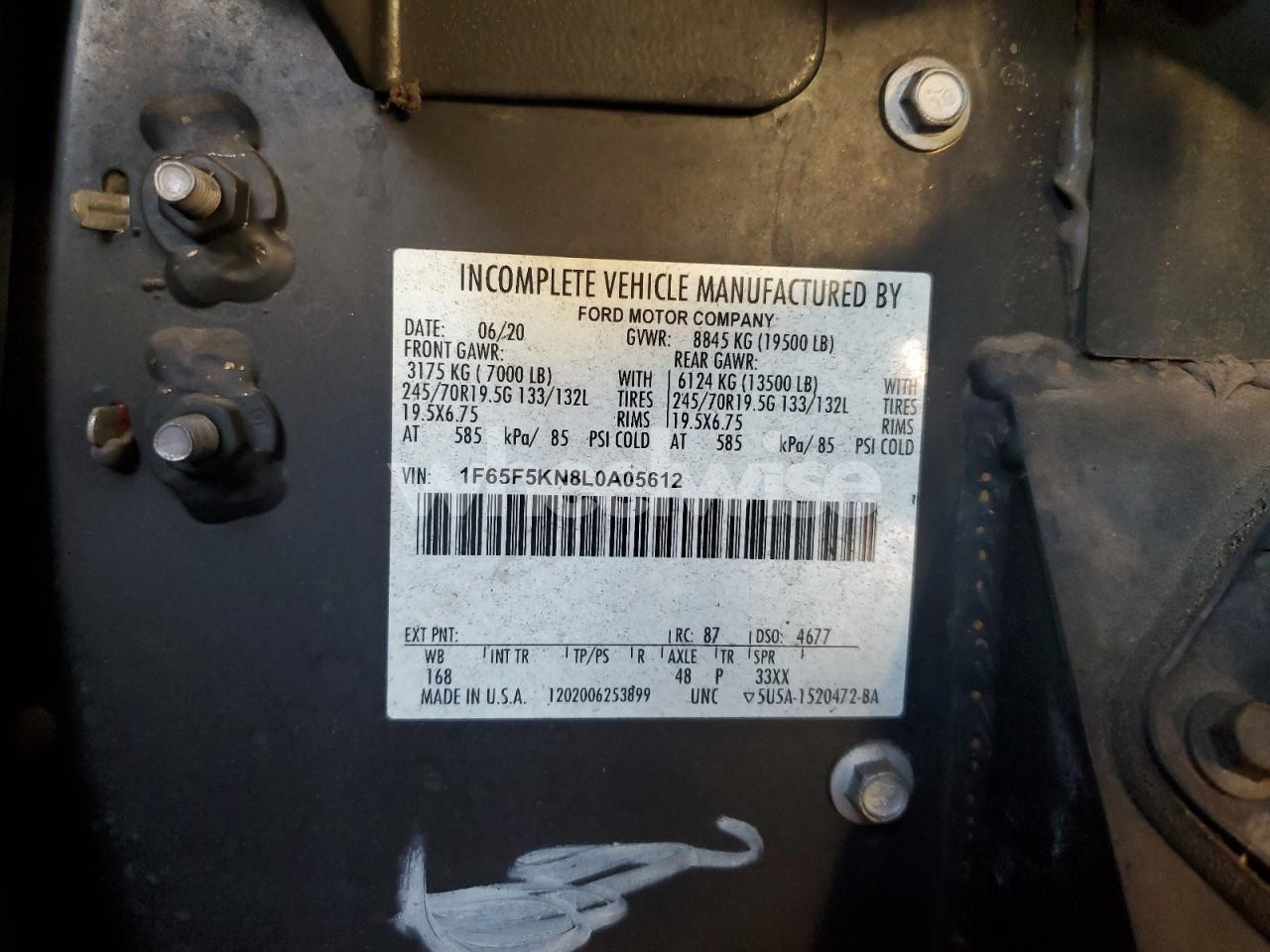 Photo 13 of 2020 FORD F59 (VIN 1F65F5KN8L0A05612)