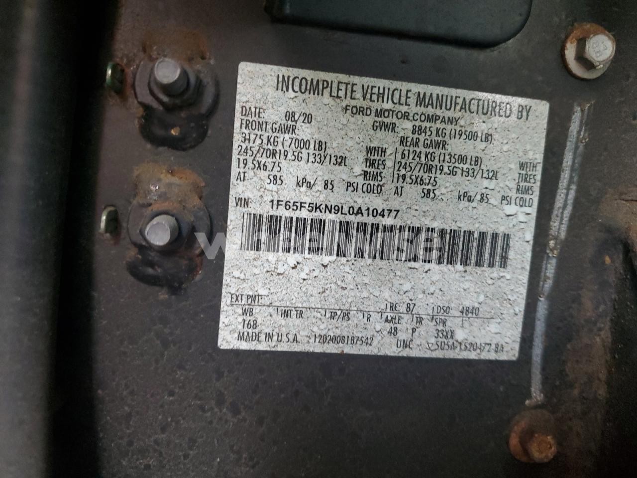 Photo 13 of 2020 FORD F59 (VIN 1F65F5KN9L0A10477)