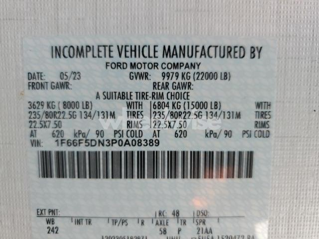 Photo 10 of 2023 FORD F53 N/A (VIN 1F66F5DN3P0A08389)