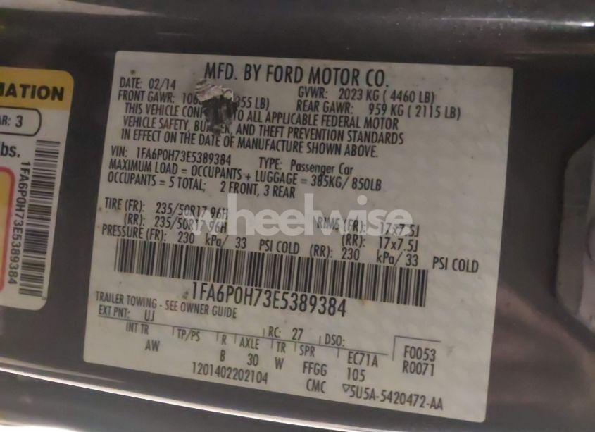 Photo 9 of 2014 Ford Fusion SE (VIN 1FA6P0H73E5389384)