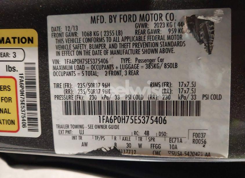 Photo 9 of 2014 Ford Fusion SE (VIN 1FA6P0H75E5375406)