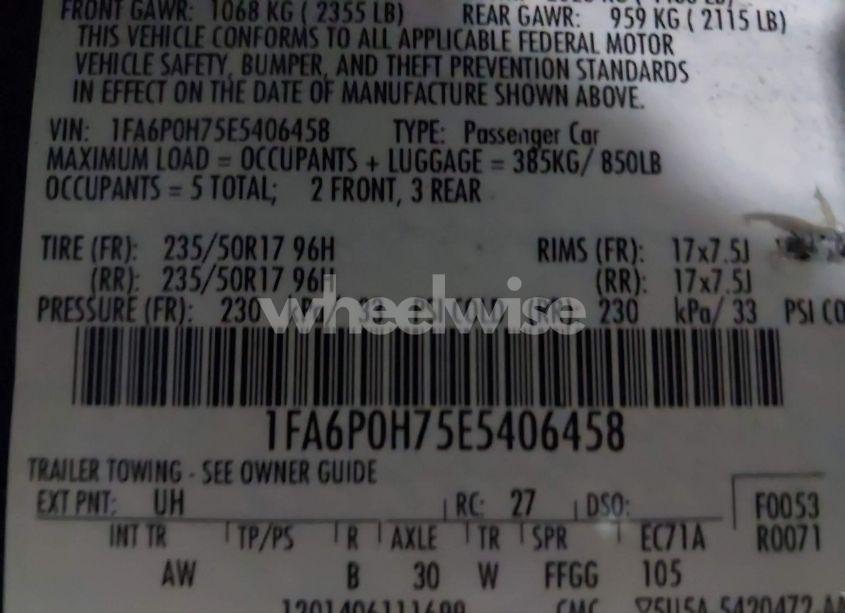 Photo 9 of 2014 Ford Fusion SE (VIN 1FA6P0H75E5406458)