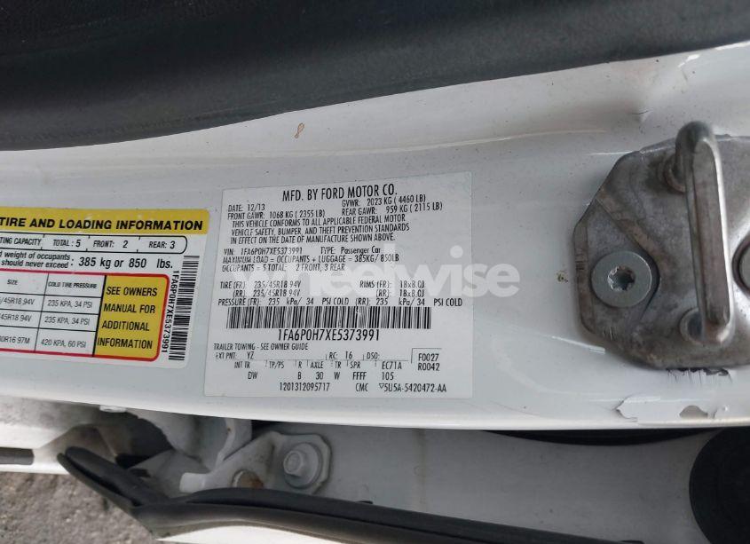 Photo 9 of 2014 Ford Fusion SE (VIN 1FA6P0H7XE5373991)