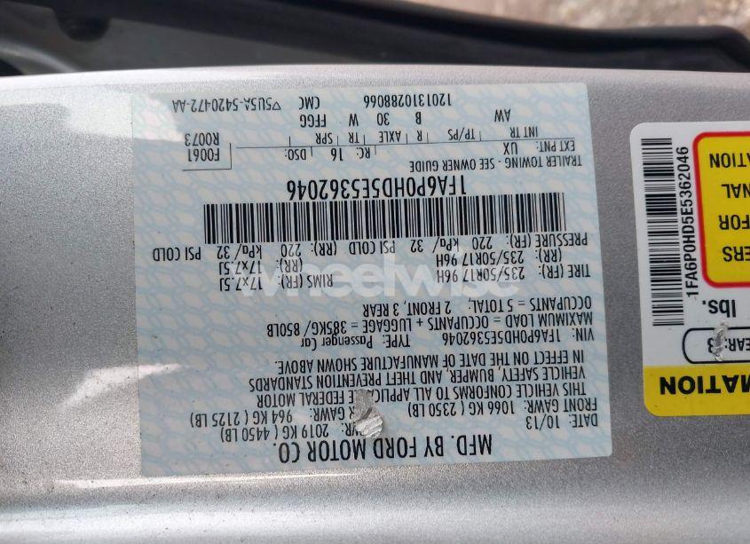 Photo 9 of 2014 Ford Fusion SE (VIN 1FA6P0HD5E5362046)