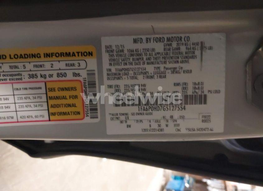 Photo 9 of 2016 Ford Fusion SE (VIN 1FA6P0HD7G5127554)