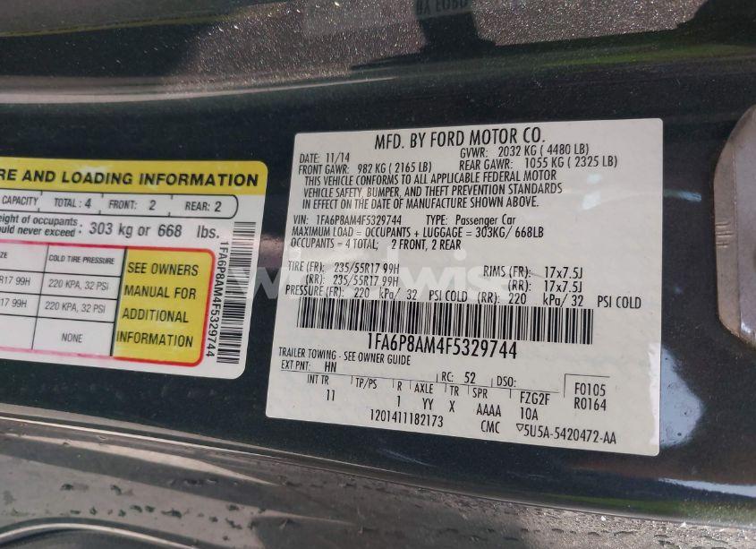 Photo 9 of 2015 Ford Mustang V6 (VIN 1FA6P8AM4F5329744)