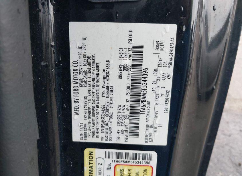 Photo 9 of 2015 Ford Mustang V6 (VIN 1FA6P8AM5F5344396)