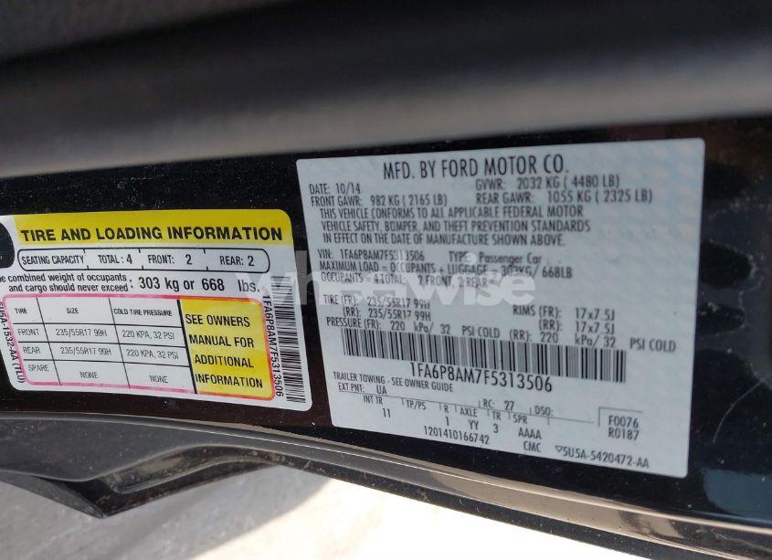 Photo 9 of 2015 Ford Mustang V6 (VIN 1FA6P8AM7F5313506)