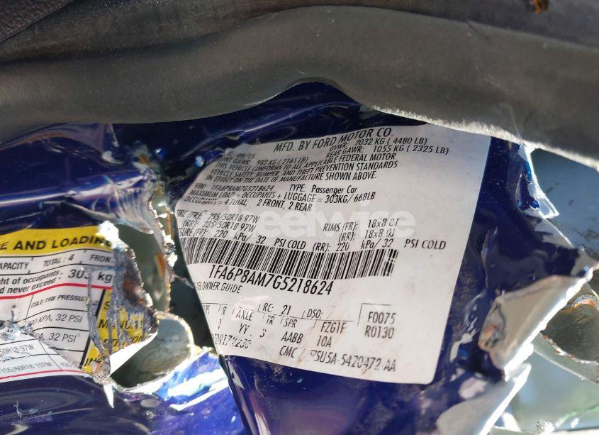 Photo 9 of 2016 Ford Mustang V6 (VIN 1FA6P8AM7G5218624)