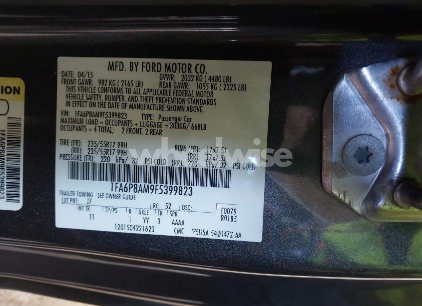 Photo 9 of 2015 Ford Mustang V6 (VIN 1FA6P8AM9F5399823)