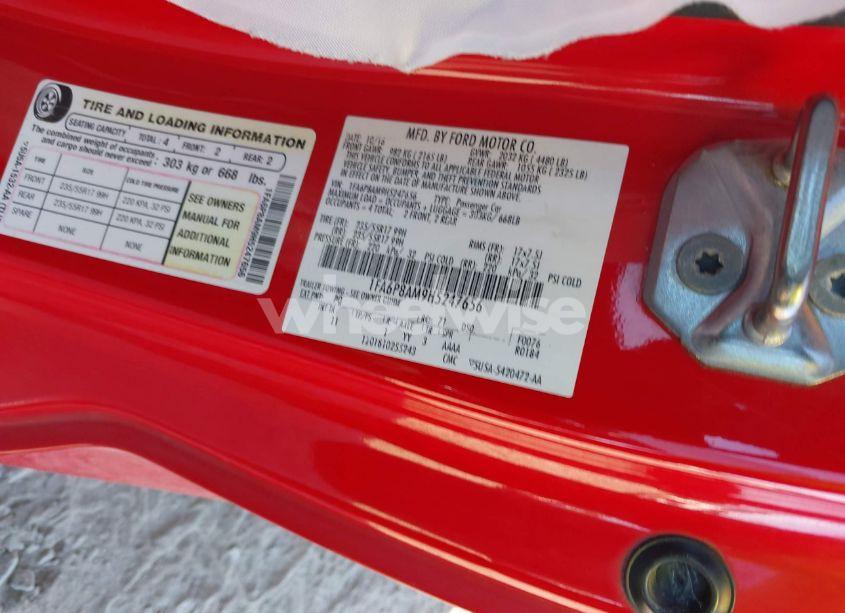 Photo 9 of 2017 Ford Mustang V6 (VIN 1FA6P8AM9H5247656)