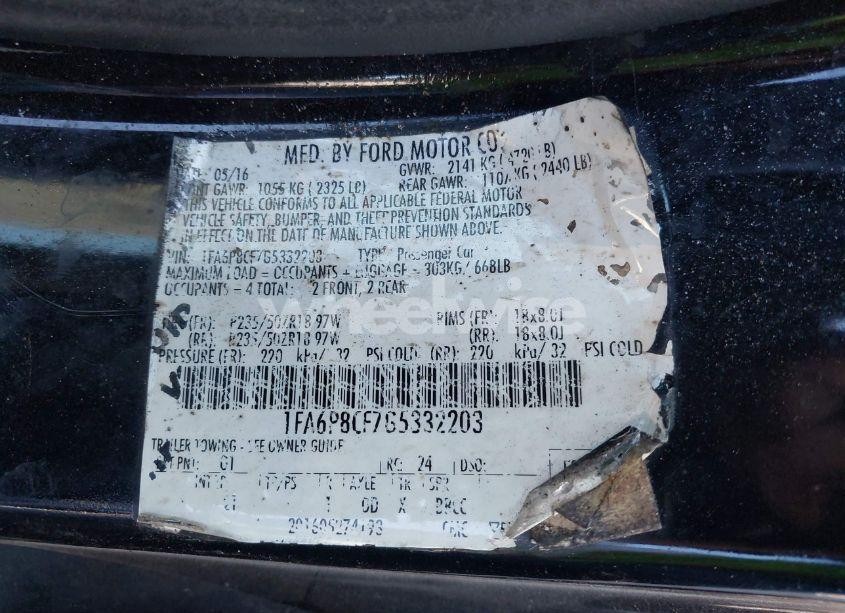 Photo 9 of 2016 Ford Mustang GT (VIN 1FA6P8CF7G5332203)