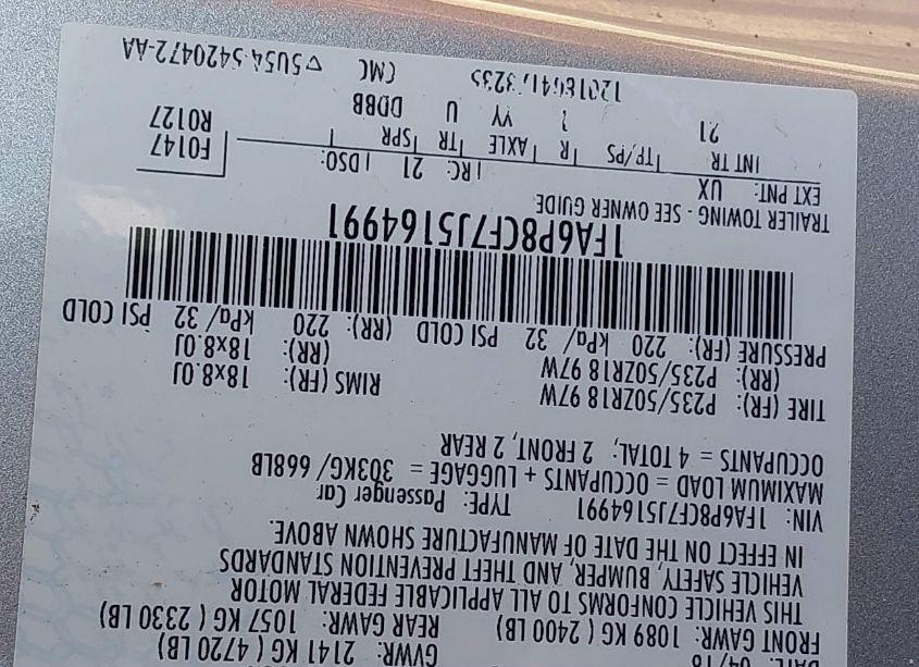 Photo 9 of 2018 Ford Mustang GT (VIN 1FA6P8CF7J5164991)