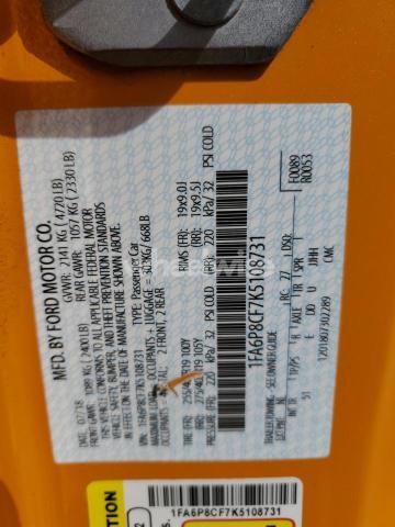 Photo 9 of 2019 FORD MUSTANG GT N/A (VIN 1FA6P8CF7K5108731)