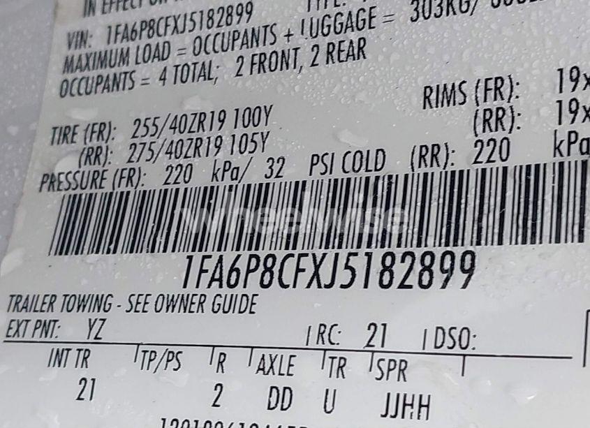 Photo 9 of 2018 Ford Mustang GT (VIN 1FA6P8CFXJ5182899)