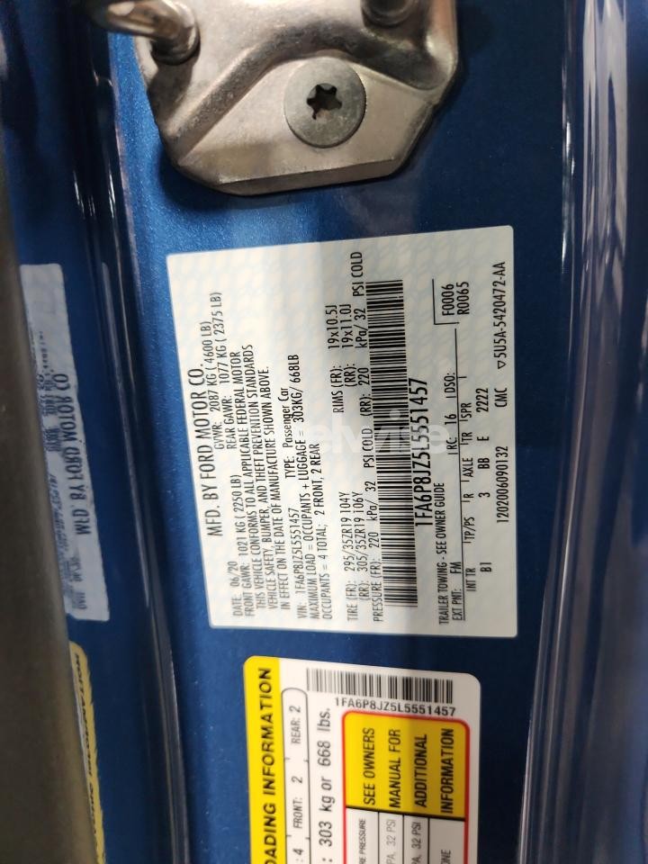 Photo 12 of 2020 FORD MUSTANG SHELBY GT350 (VIN 1FA6P8JZ5L5551457)