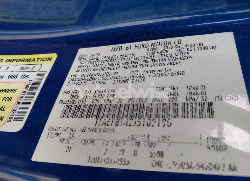 Photo 9 of 2018 Ford Mustang ECOBOOST (VIN 1FA6P8TH2J5102190)