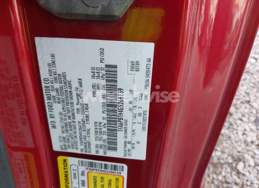 Photo 9 of 2016 Ford Mustang ECOBOOST (VIN 1FA6P8TH4G5266159)