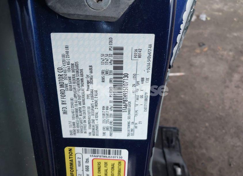 Photo 9 of 2018 Ford Mustang ECOBOOST (VIN 1FA6P8TH9J5107130)