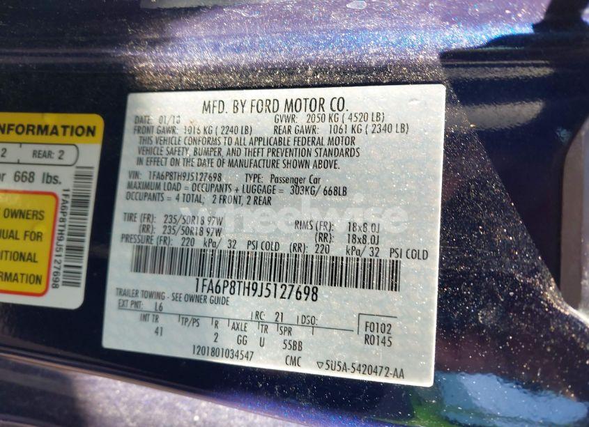 Photo 9 of 2018 Ford Mustang ECOBOOST (VIN 1FA6P8TH9J5127698)