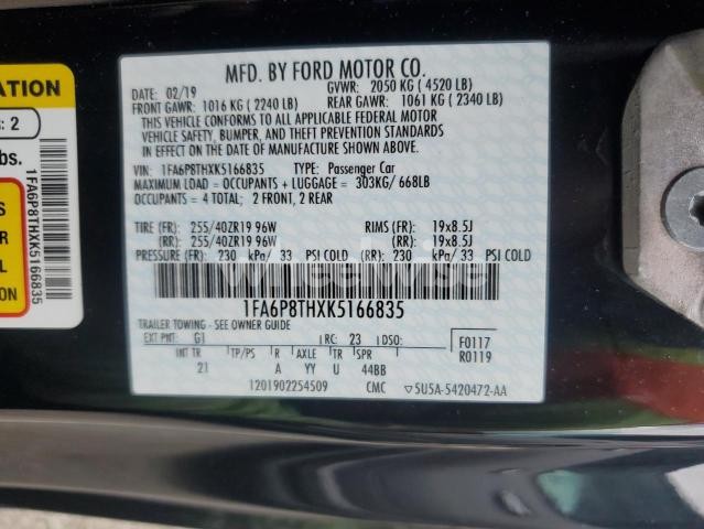 Photo 7 of 2019 FORD MUSTANG (VIN 1FA6P8THXK5166835)