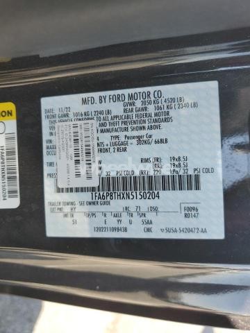 Photo 4 of 2022 FORD MUSTANG (VIN 1FA6P8THXN5150204)