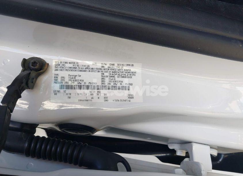 Photo 9 of 2017 Ford Focus S (VIN 1FADP3E21HL215170)