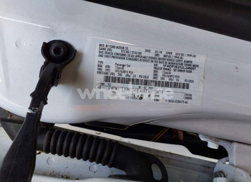 Photo 9 of 2018 Ford Focus S (VIN 1FADP3E23JL249097)