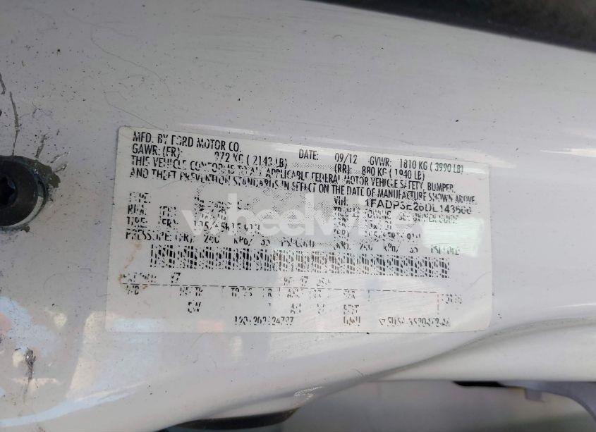 Photo 9 of 2013 Ford Focus S (VIN 1FADP3E26DL143666)