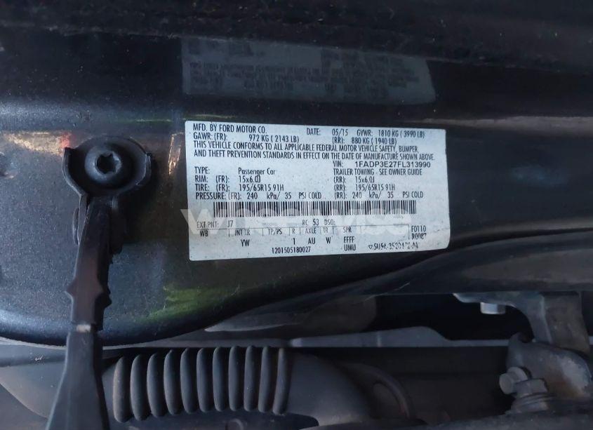 Photo 9 of 2015 Ford Focus S (VIN 1FADP3E27FL313990)