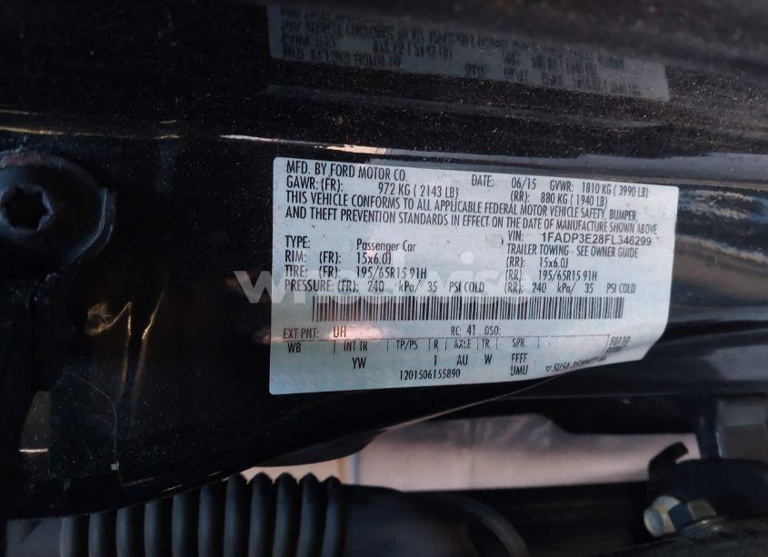 Photo 9 of 2015 Ford Focus S (VIN 1FADP3E28FL346299)