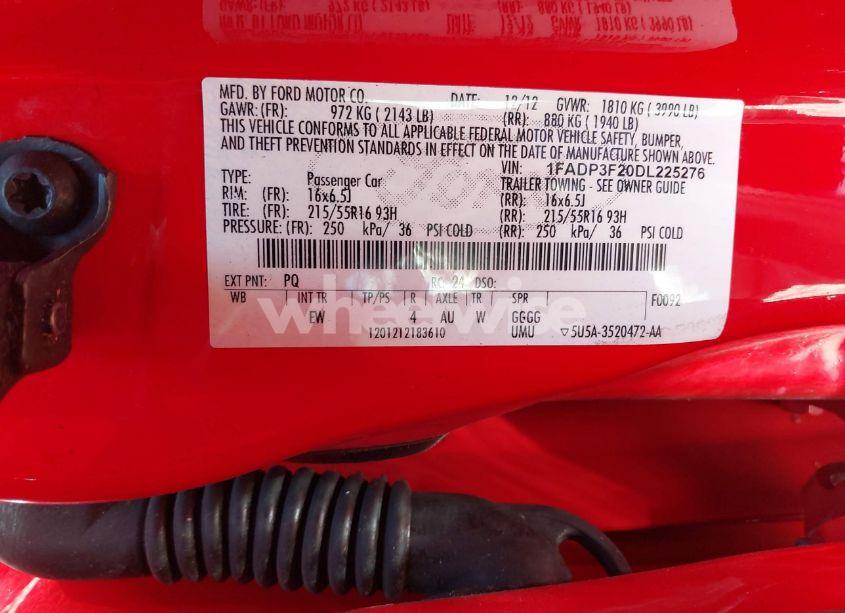 Photo 9 of 2013 Ford Focus SE (VIN 1FADP3F20DL225276)