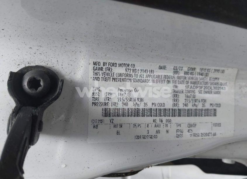 Photo 9 of 2013 Ford Focus SE (VIN 1FADP3F20DL302583)
