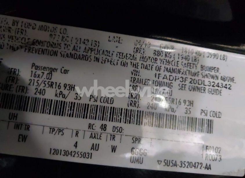 Photo 9 of 2013 Ford Focus SE (VIN 1FADP3F20DL324342)