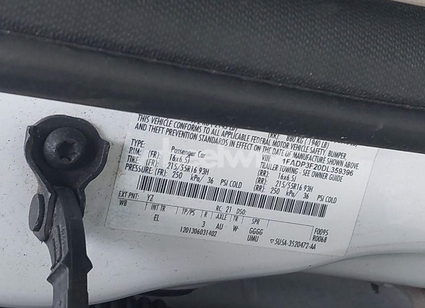 Photo 9 of 2013 Ford Focus SE (VIN 1FADP3F20DL359396)